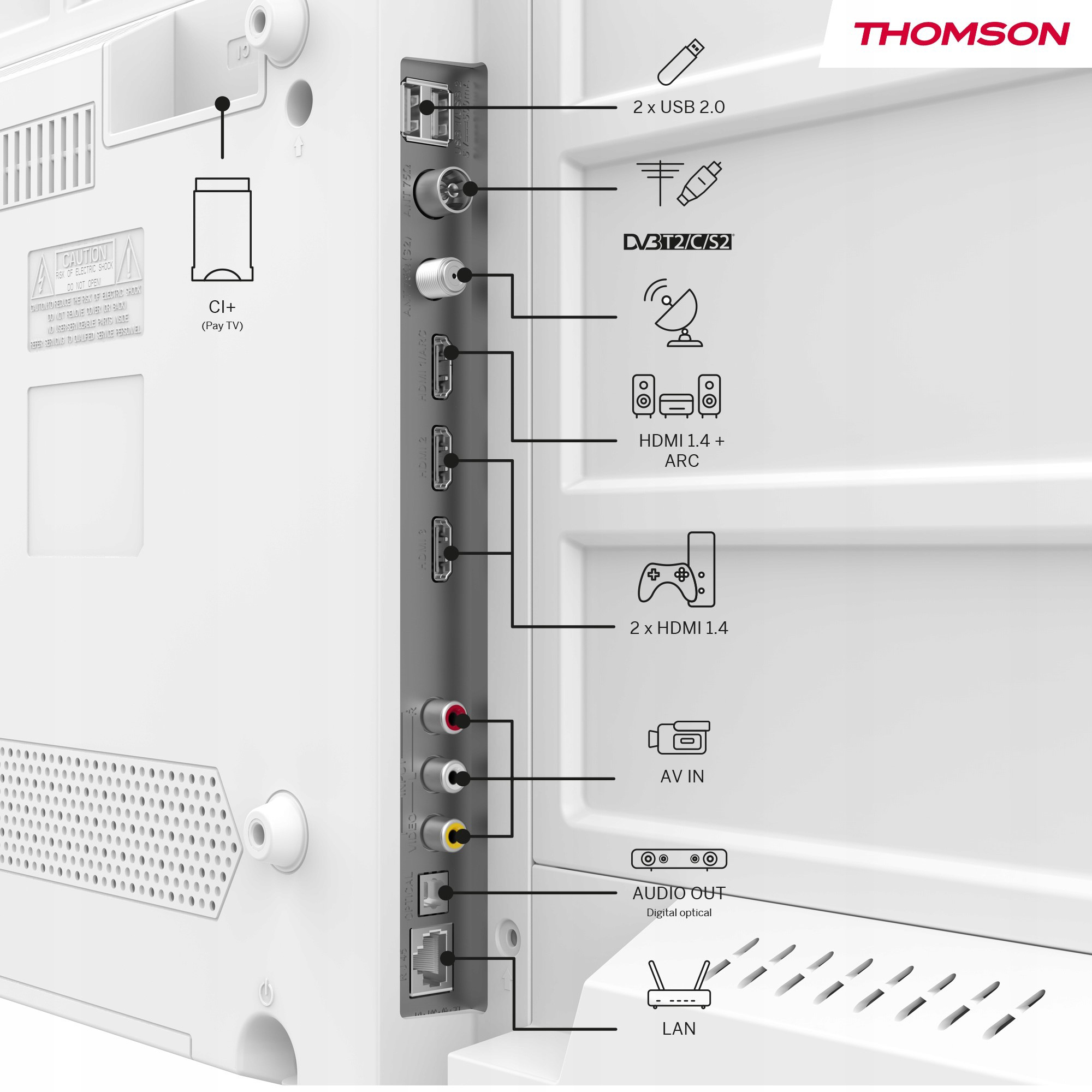 Телевізор THOMSON 24" QLED 24HQG3S15CW White
