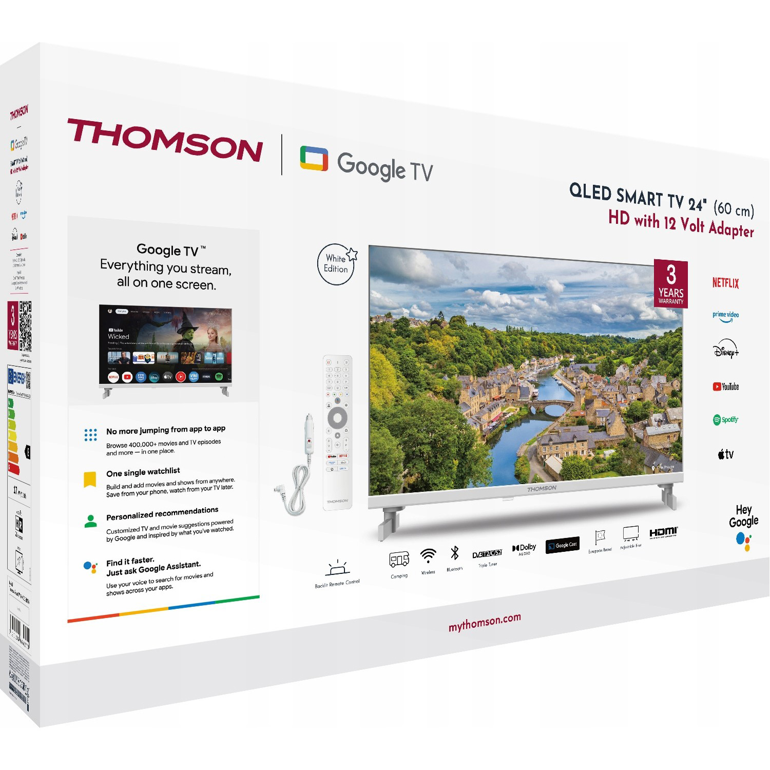 Телевізор THOMSON 24" QLED 24HQG3S15CW White