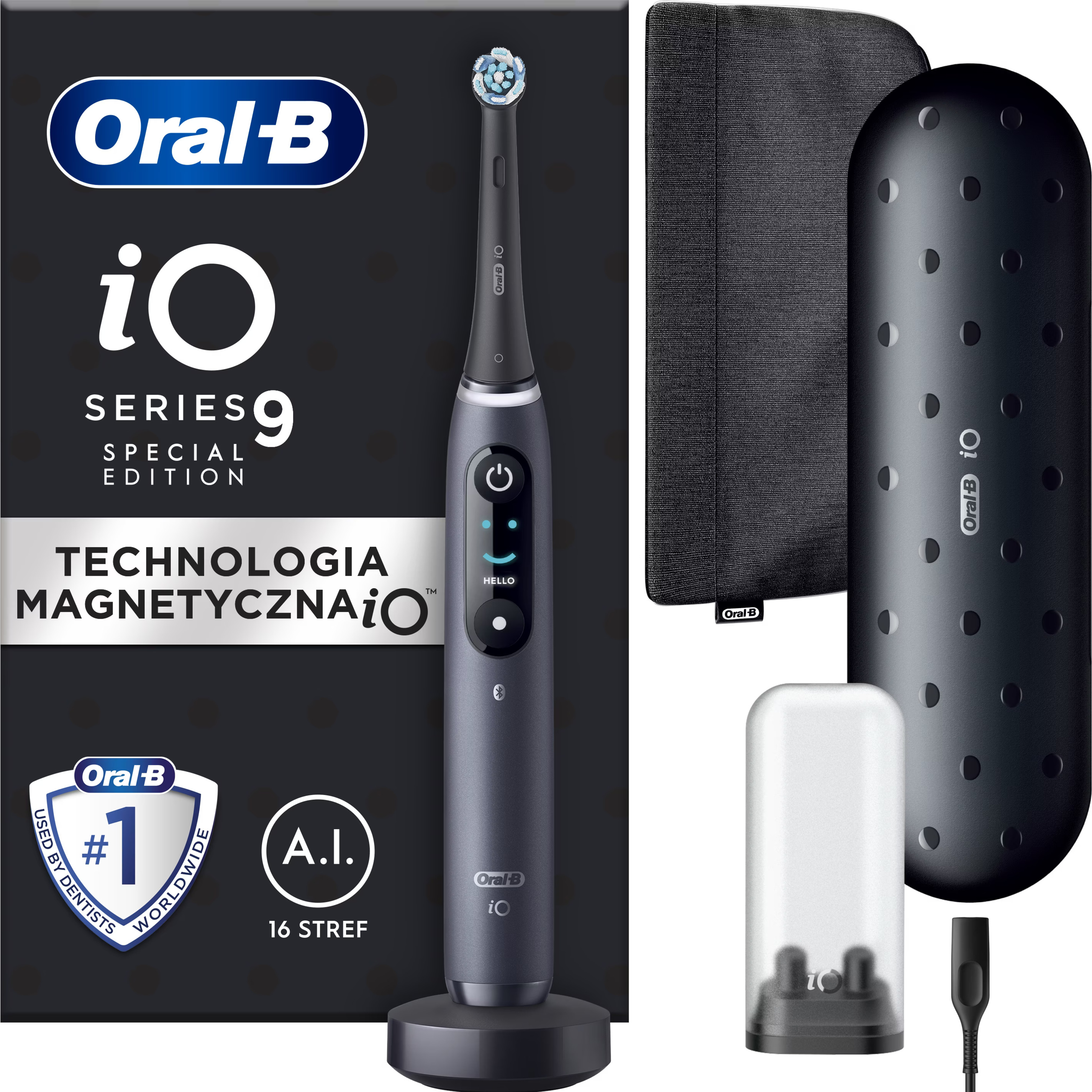 Электрическая зубная щётка BRAUN ORAL-B iO Series 9 iOM9.1B2.2ADH Black Onyx