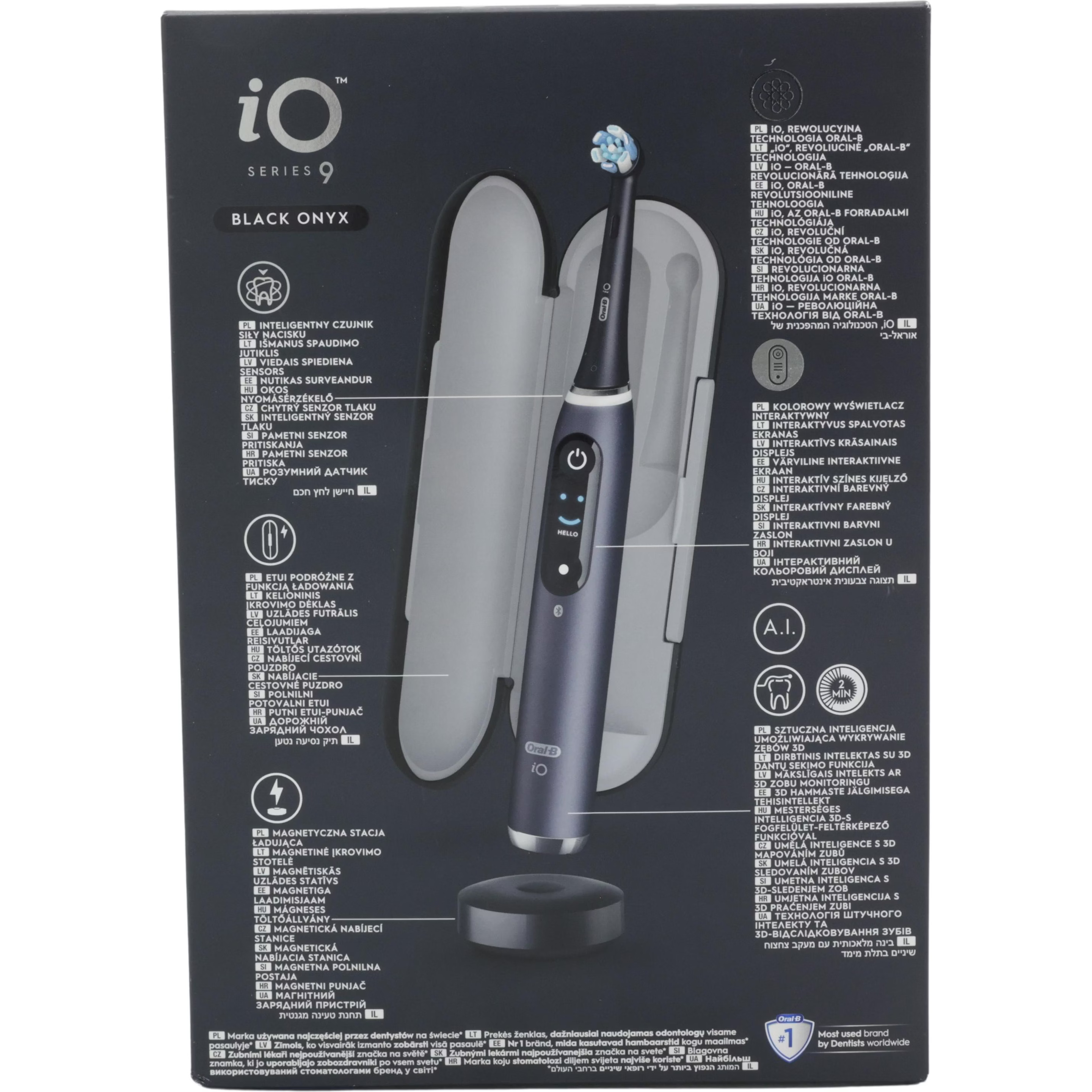 Электрическая зубная щётка BRAUN ORAL-B iO Series 9 iOM9.1B2.2ADH Black Onyx
