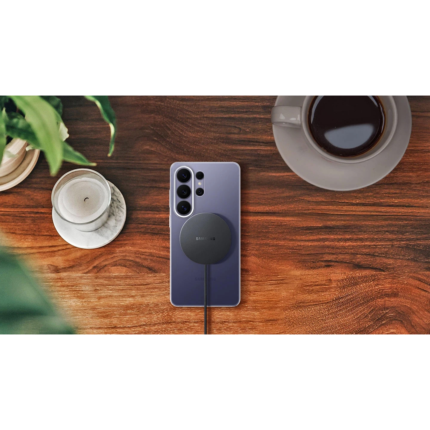 Бездротовий зарядний пристрій SAMSUNG EP-P2900 Magnet Wireless Charger Dark Gray (EP-P2900BBEGWW)