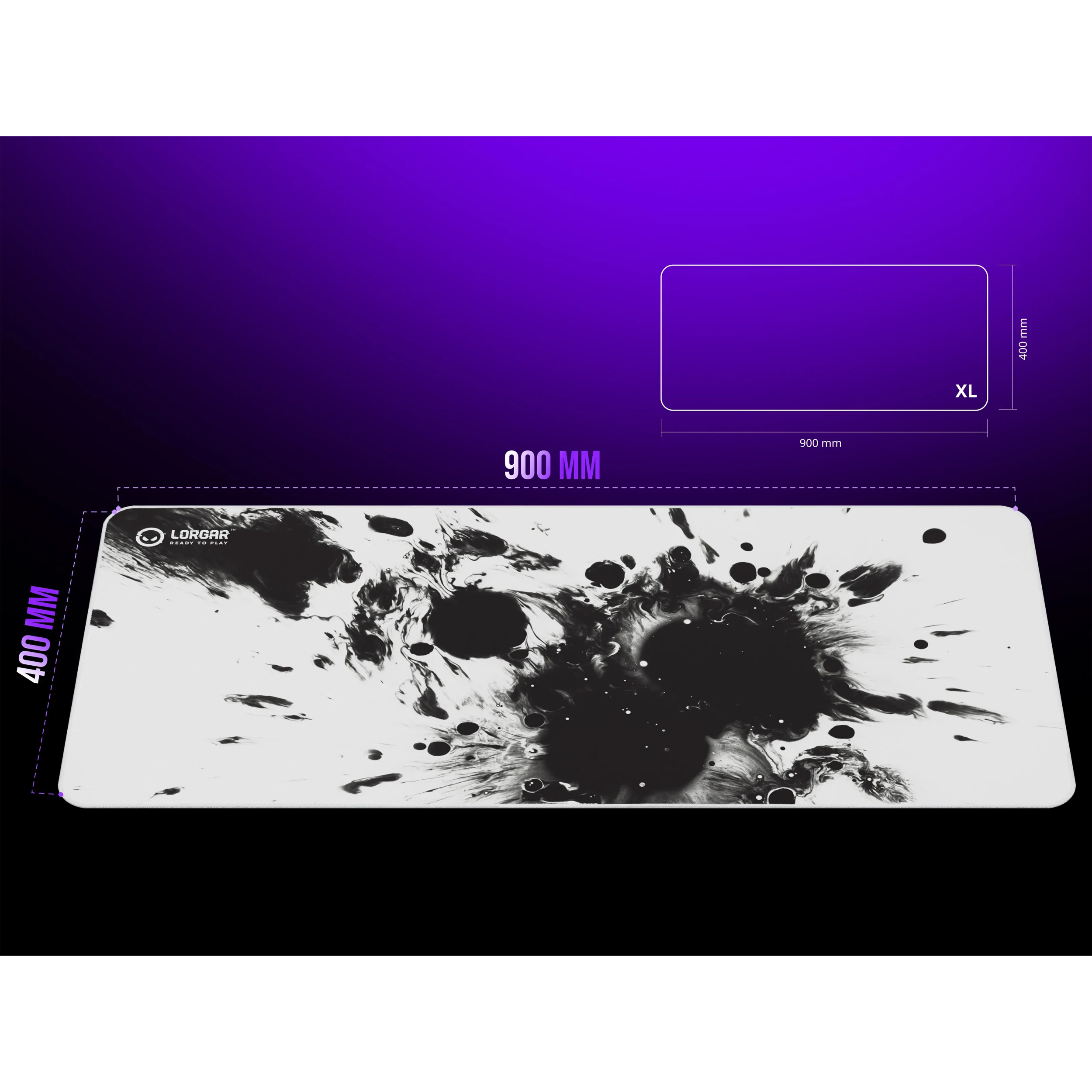 Ігрова поверхня LORGAR MPA14XL XL Black/White (LRG-MPA14XL)