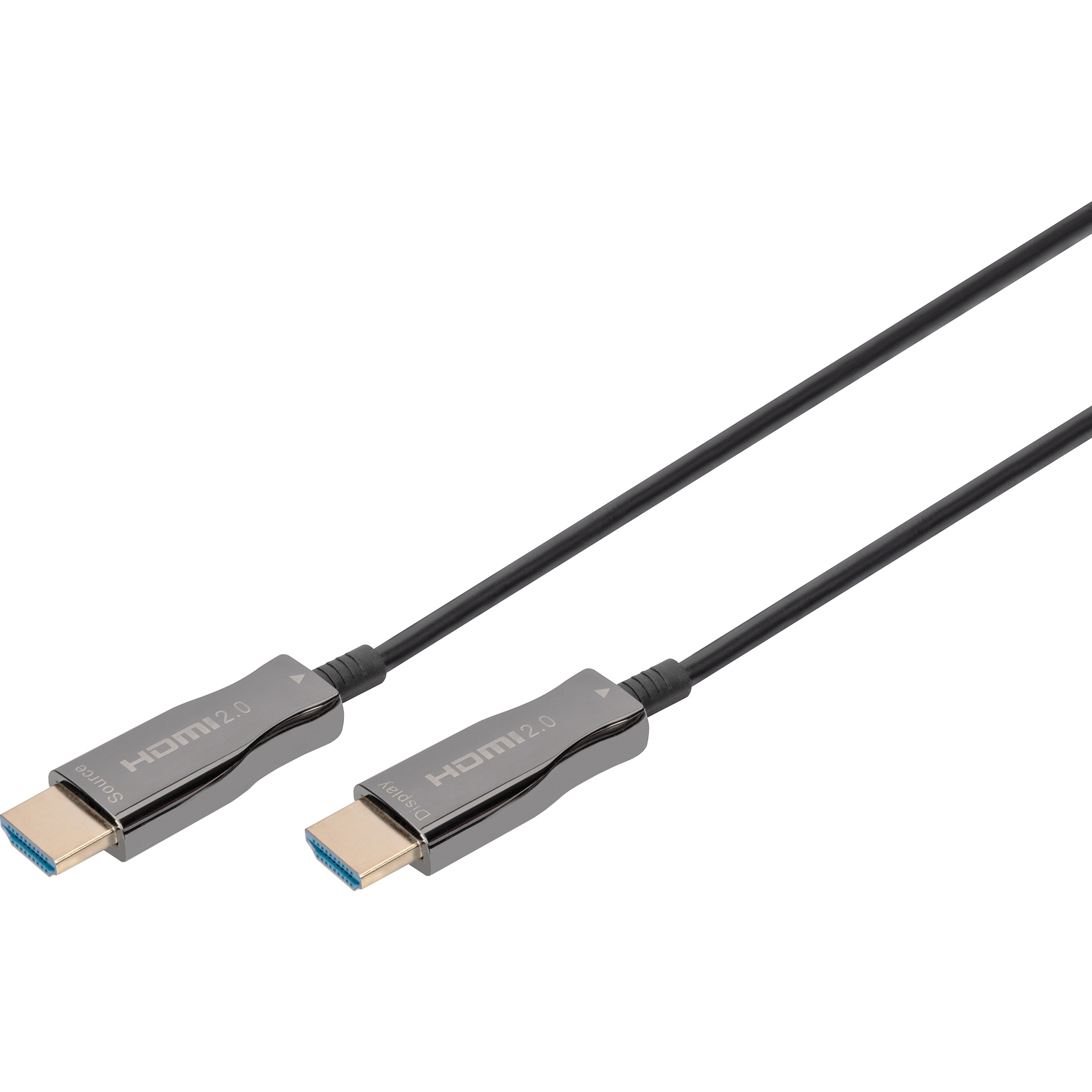 Кабель оптический (AOC) DIGITUS AOC Hybrid Fiber Optic Cable UHD 4K HDMI v2.0 10м Black (AK-330125-100-S)