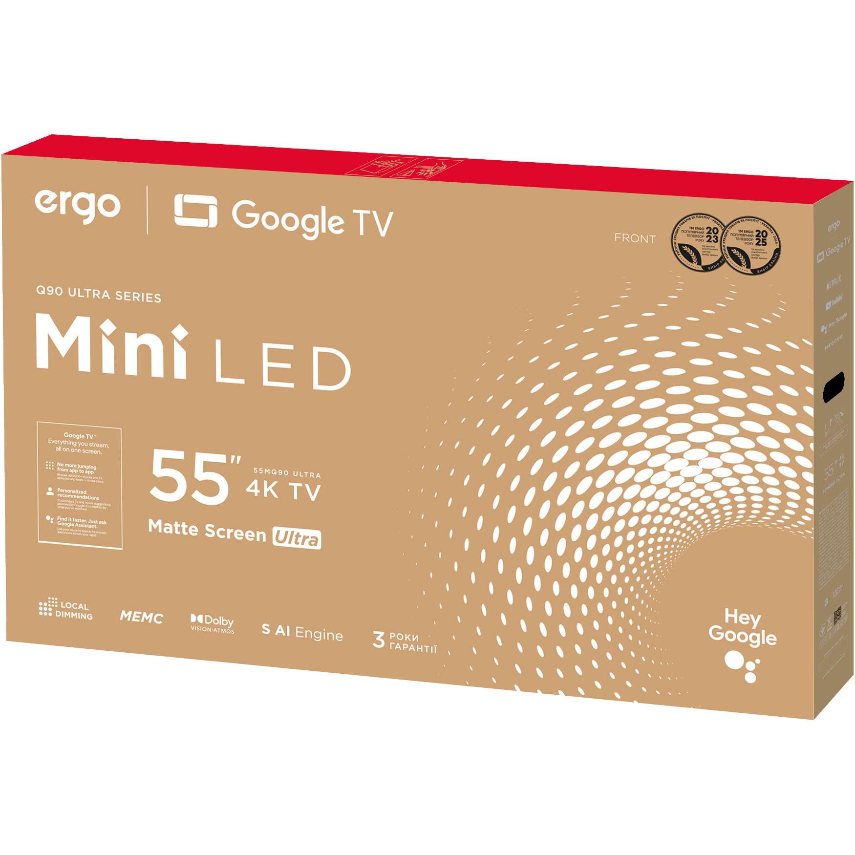 Телевизор ERGO 55" QD-MiniLED 4K 55MQ90 Ultra