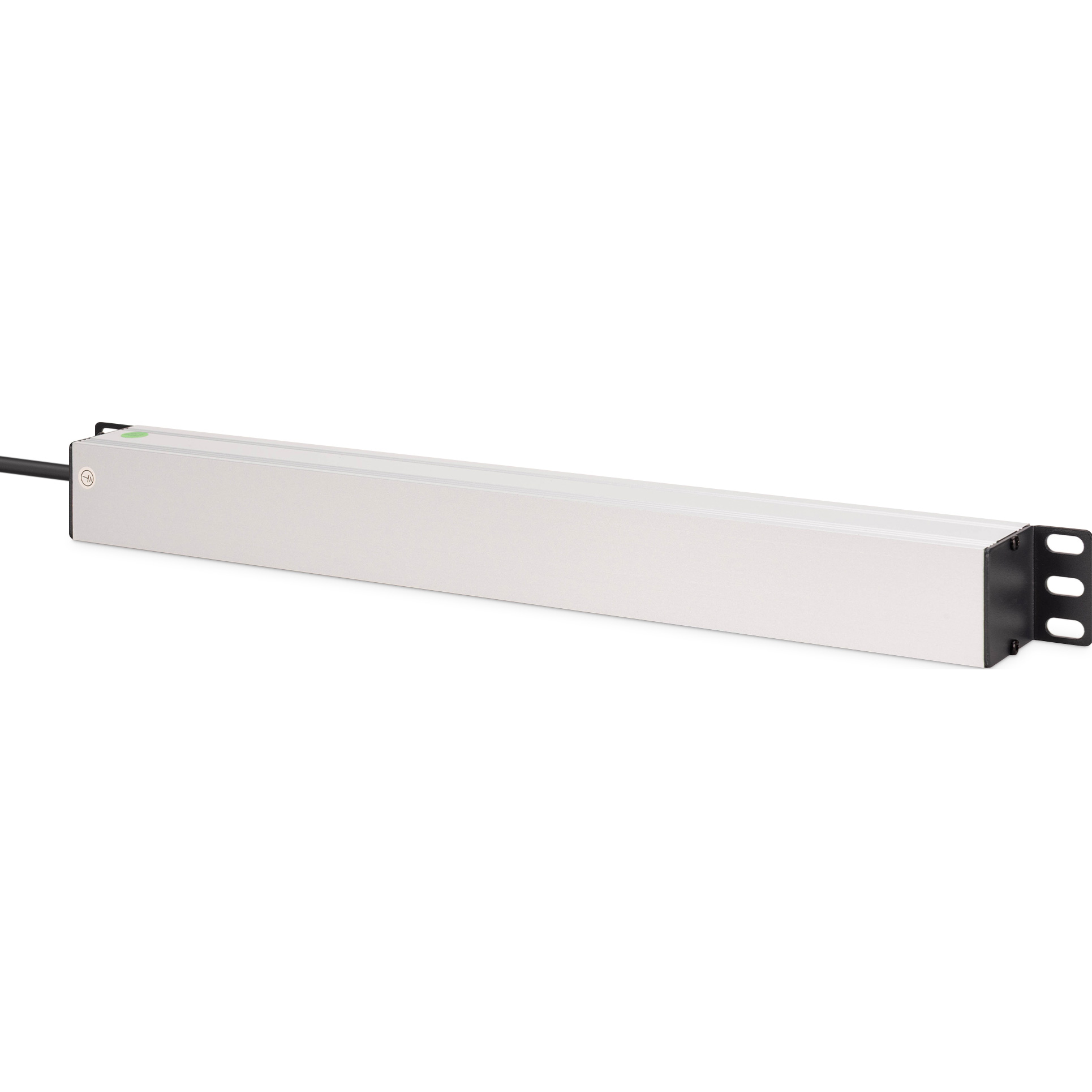 Блок розеток DIGITUS 19" Multiple Socket Outlet with Aluminum Profile, 1U, 9xSchuko, 16А, без вимикача, 2м (DN-95440)