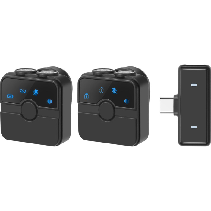 Бездротовий петличний мікрофон PULUZ SmartLink WS300 Magnetic Lavalier Wireless Microphone Black (PU3155B)