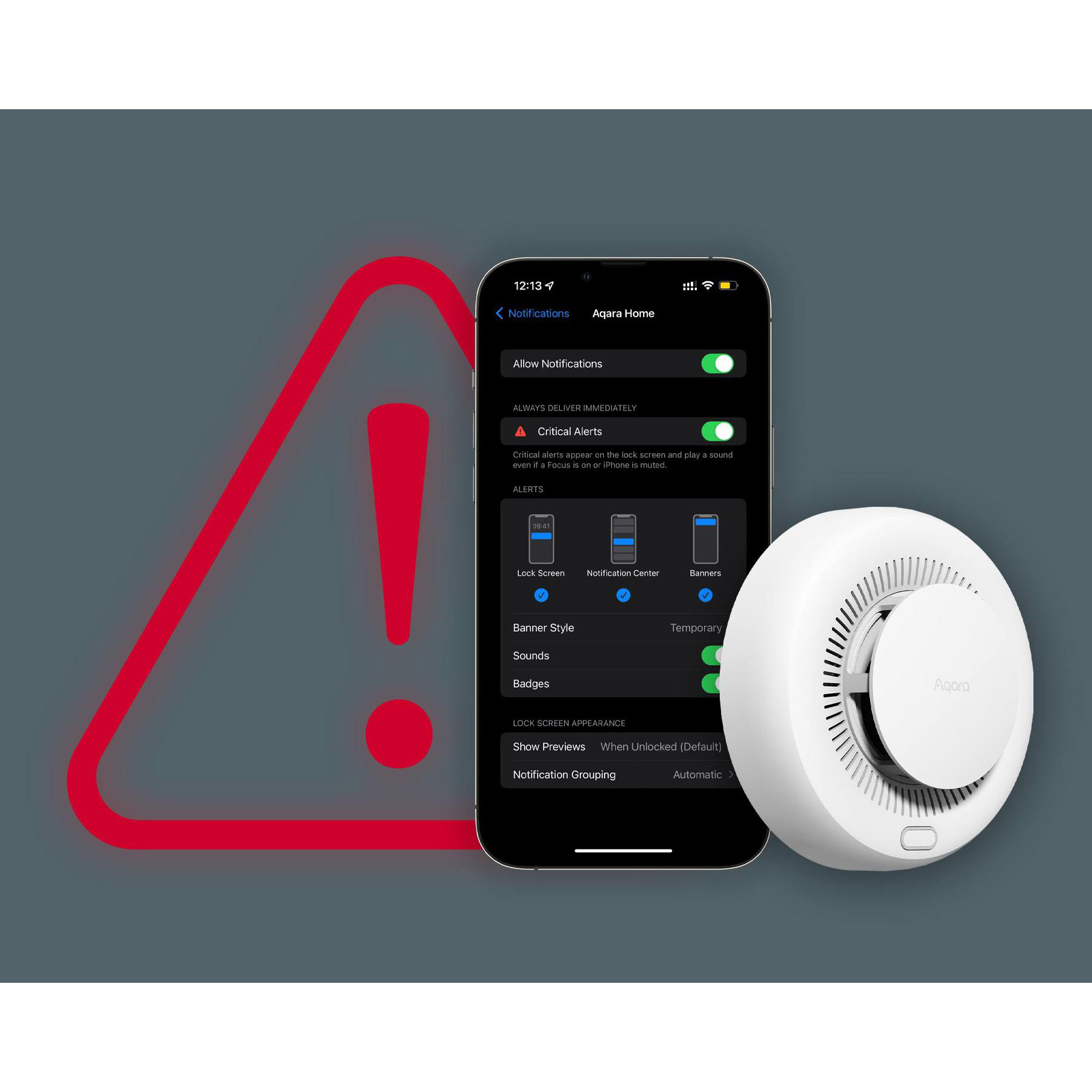 Пожежний датчик диму AQARA Smoke Alarm (JY-GZ-03AQ)