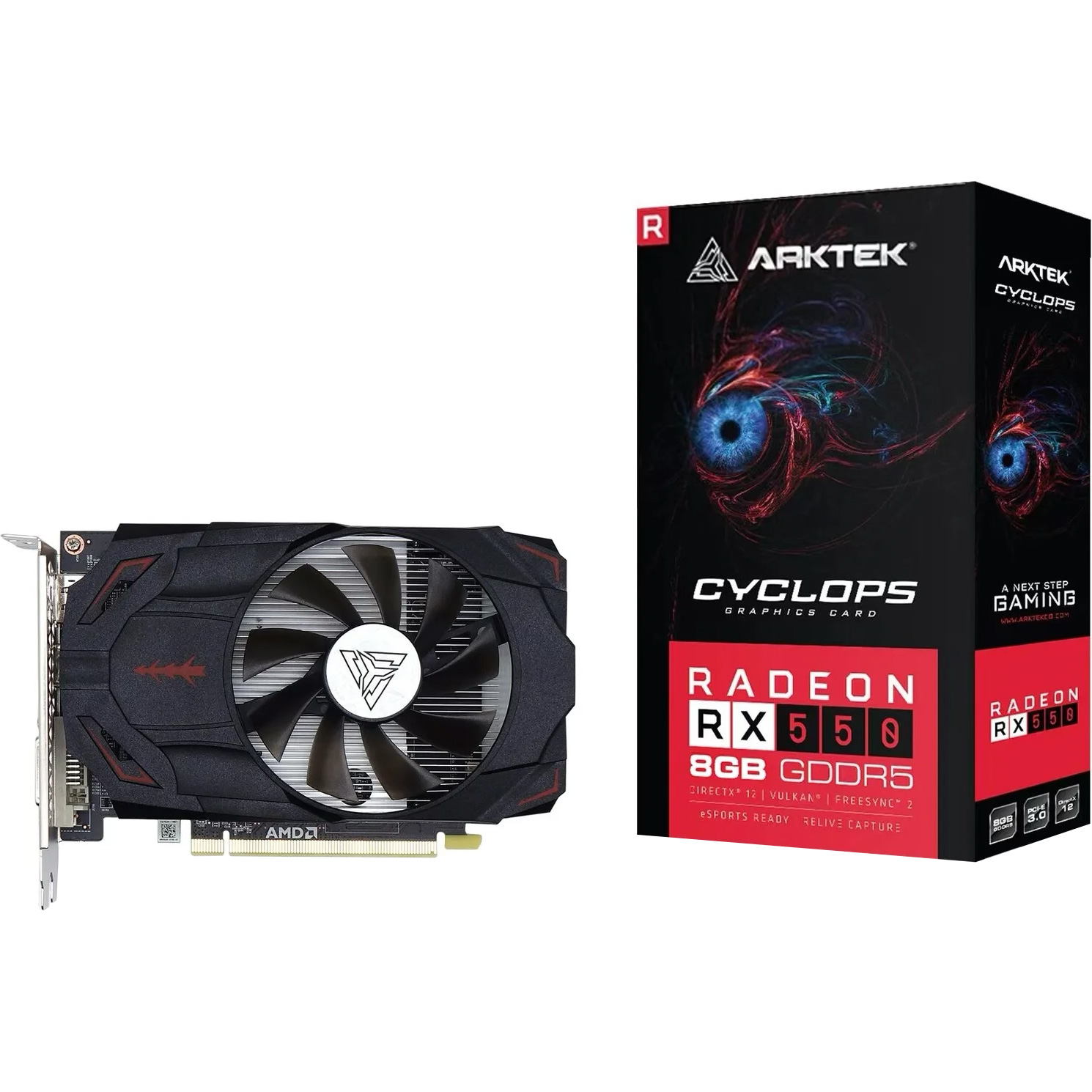 Видеокарта ARKTEK Radeon RX 550 8GB GDDR5 (AKR550D5S8GH1)