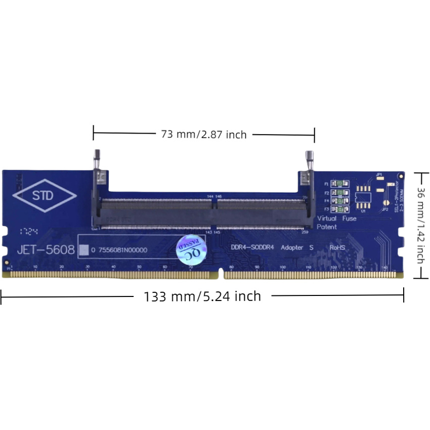 Адаптер DYNAMODE DDR4 SO-DIMM to DIMM