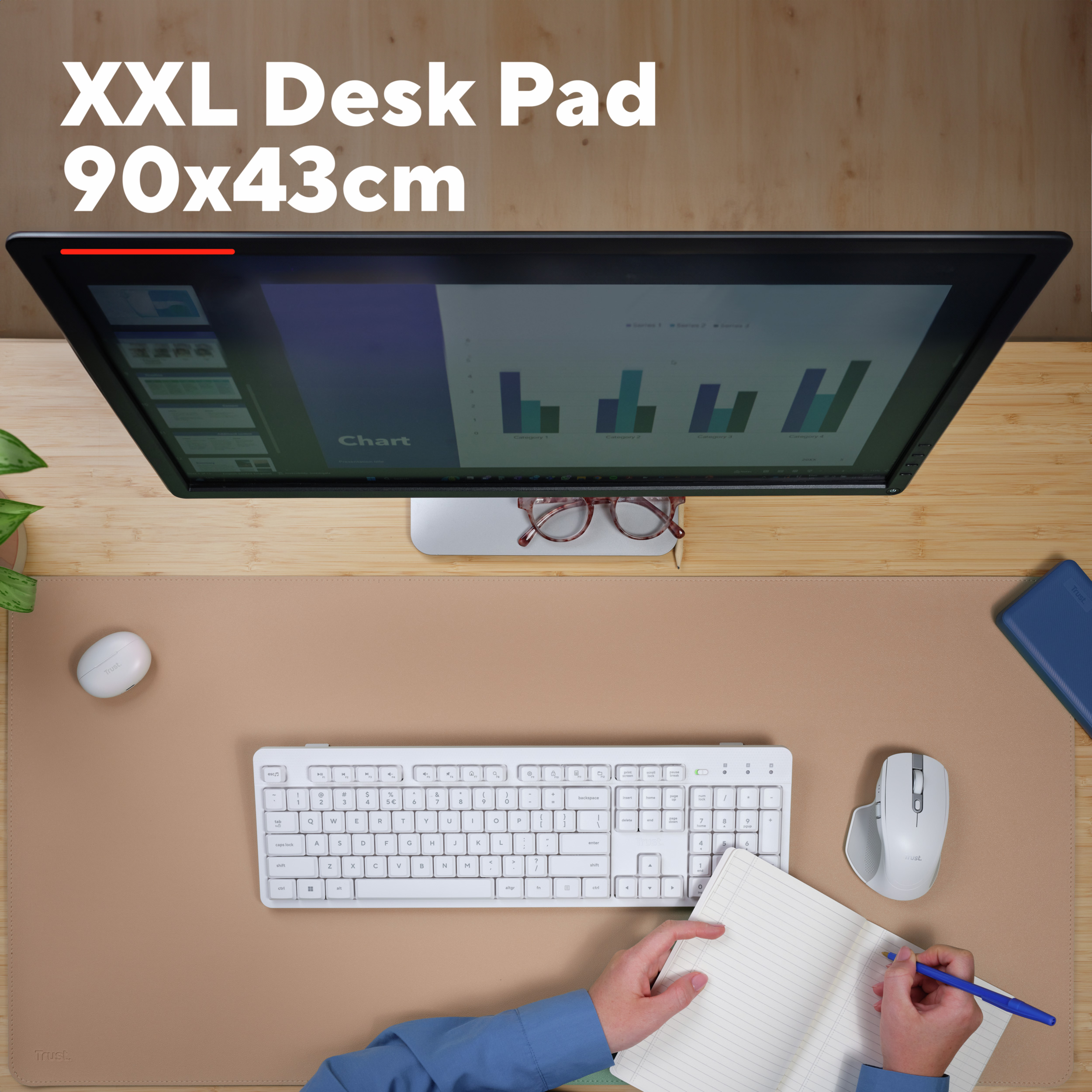 Коврик для мыши TRUST Benya Desk Pad XXL Beige (25713)