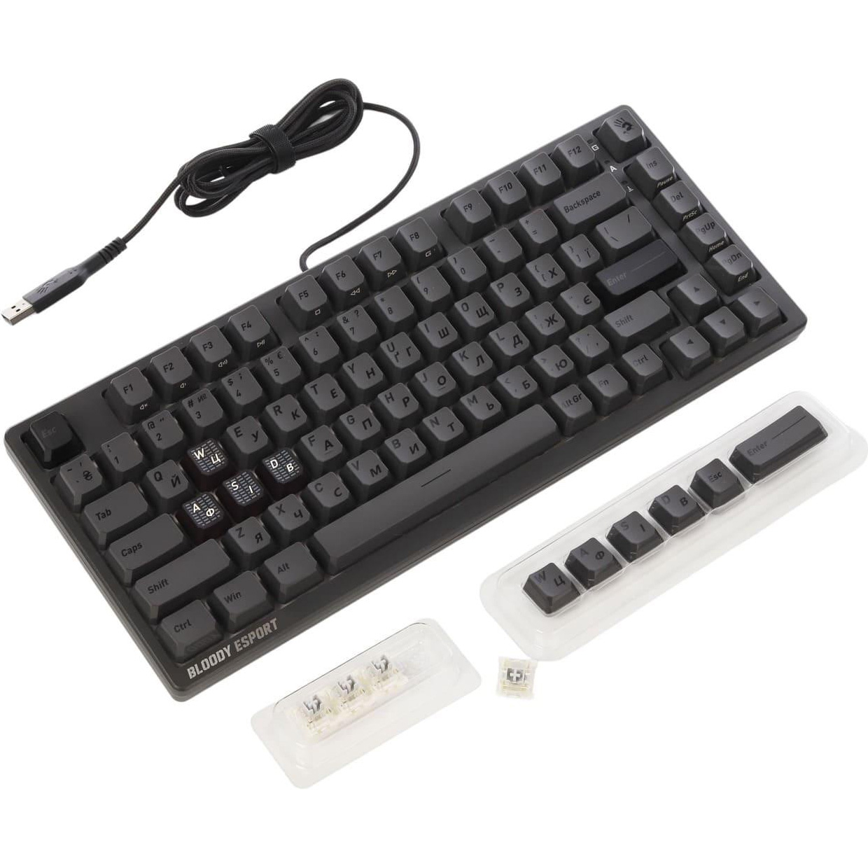 Клавиатура A4TECH BLOODY MS76 MS Magnetic Switch Iron Gray