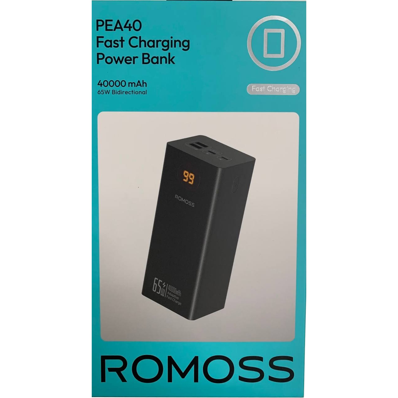 Повербанк ROMOSS PEA40 65W 40000mAh Black (PEA40-382-2131H)