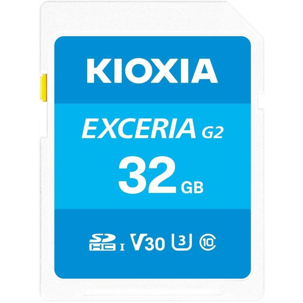 Карта памяти KIOXIA (Toshiba) SDHC Exceria G2 32GB UHS-I U3 V30 Class 10 (LNEX2L032GG4)