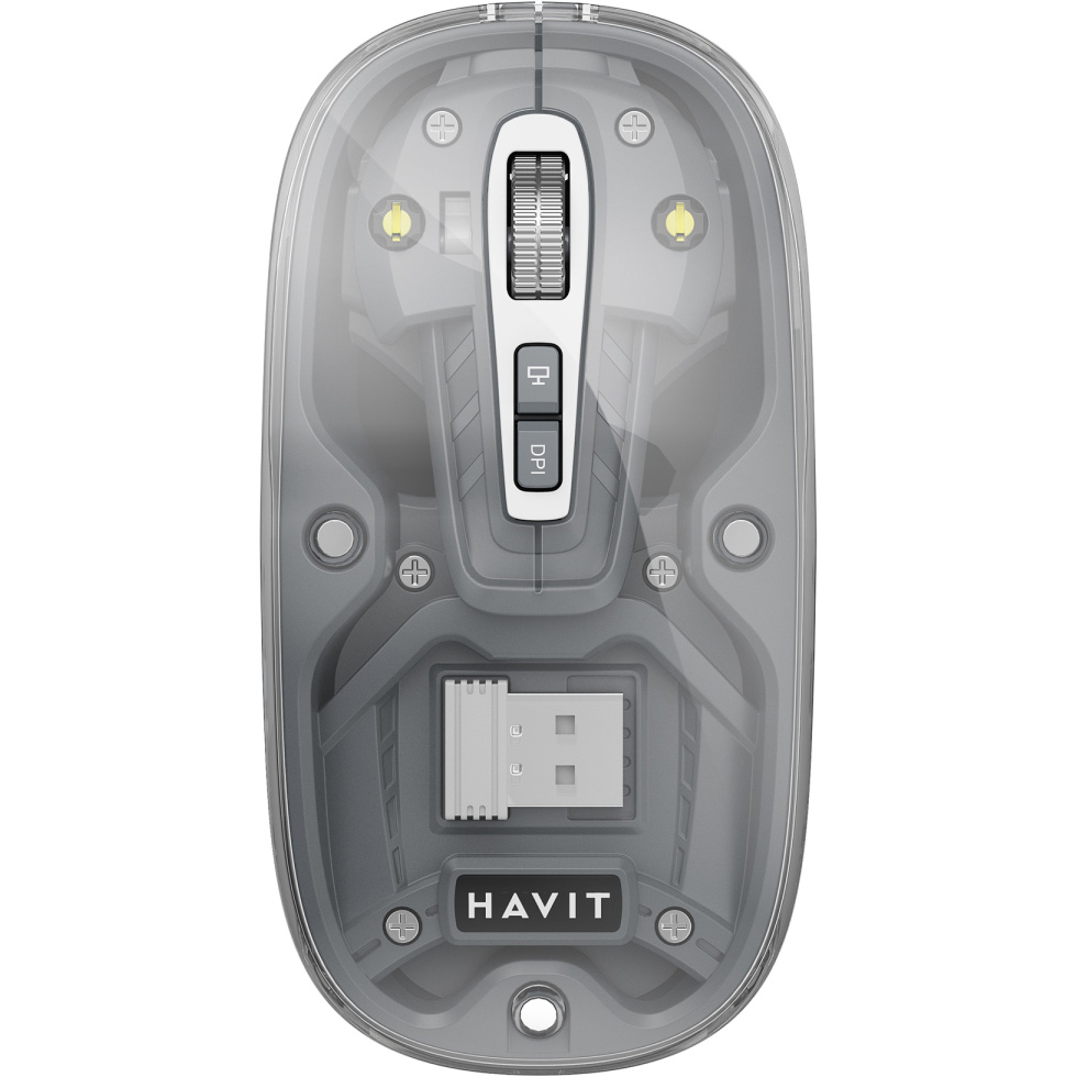 Миша HAVIT HV-MS62WB Pro Transparent Gray