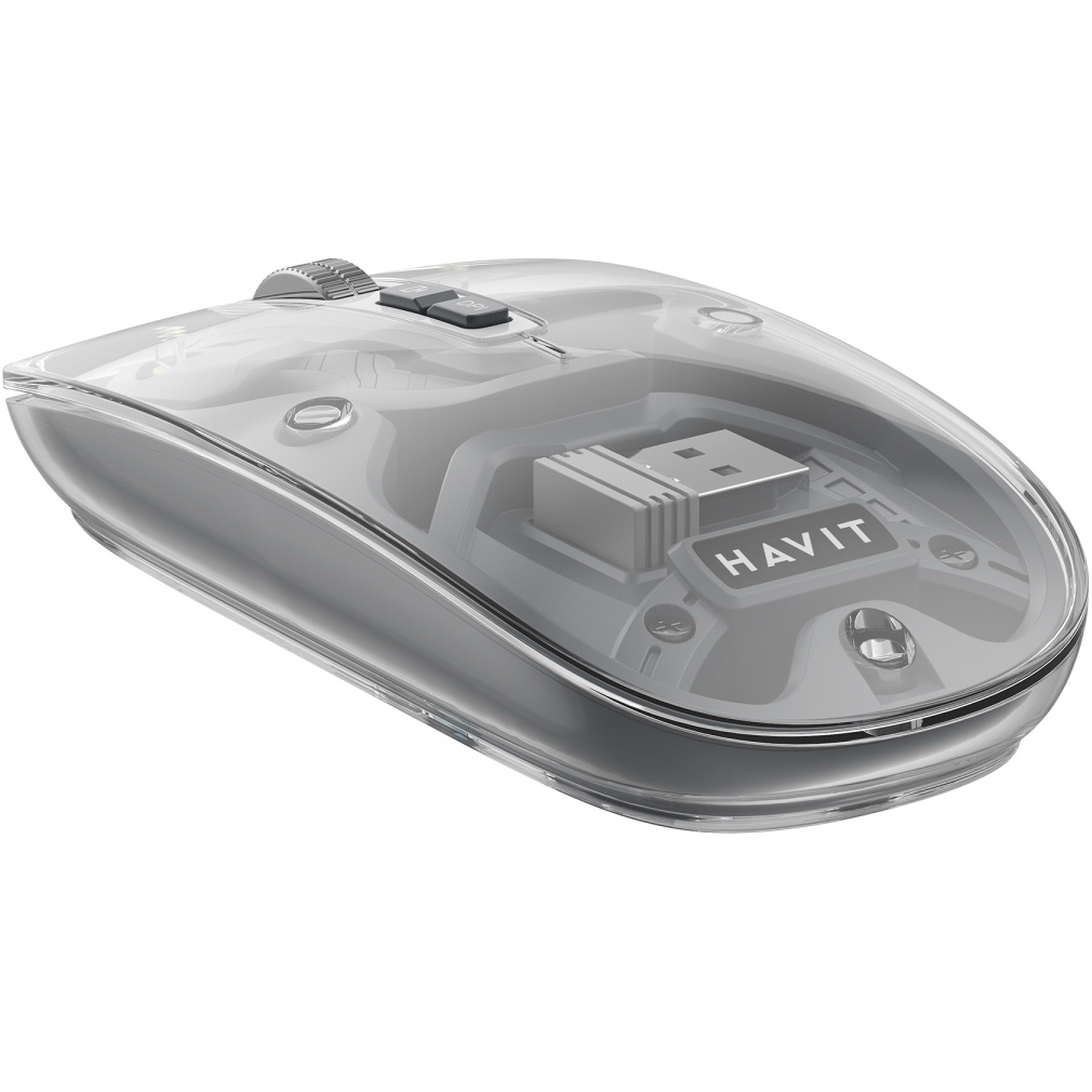 Миша HAVIT HV-MS62WB Pro Transparent Gray