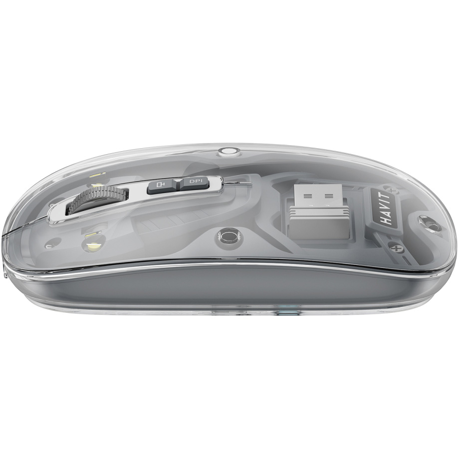 Миша HAVIT HV-MS62WB Pro Transparent Gray