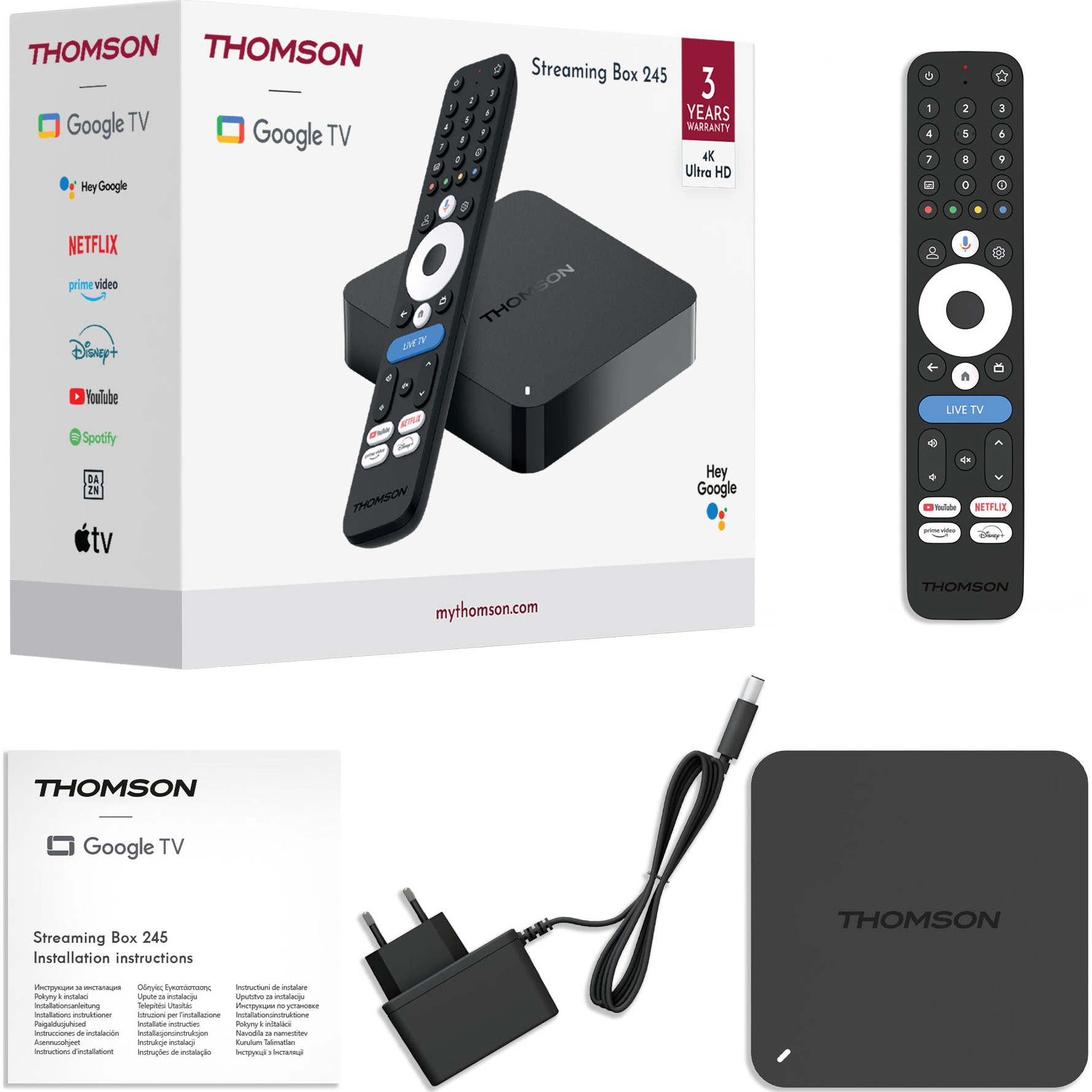 Медиаплеер THOMSON Streaming Box 245 4K UHD