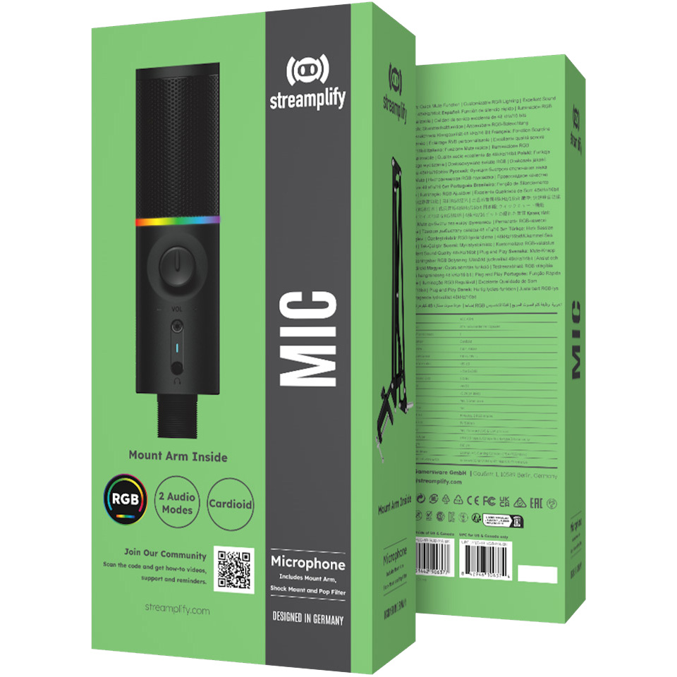 Мікрофон для стримінгу/подкастів STREAMPLIFY Mic Arm