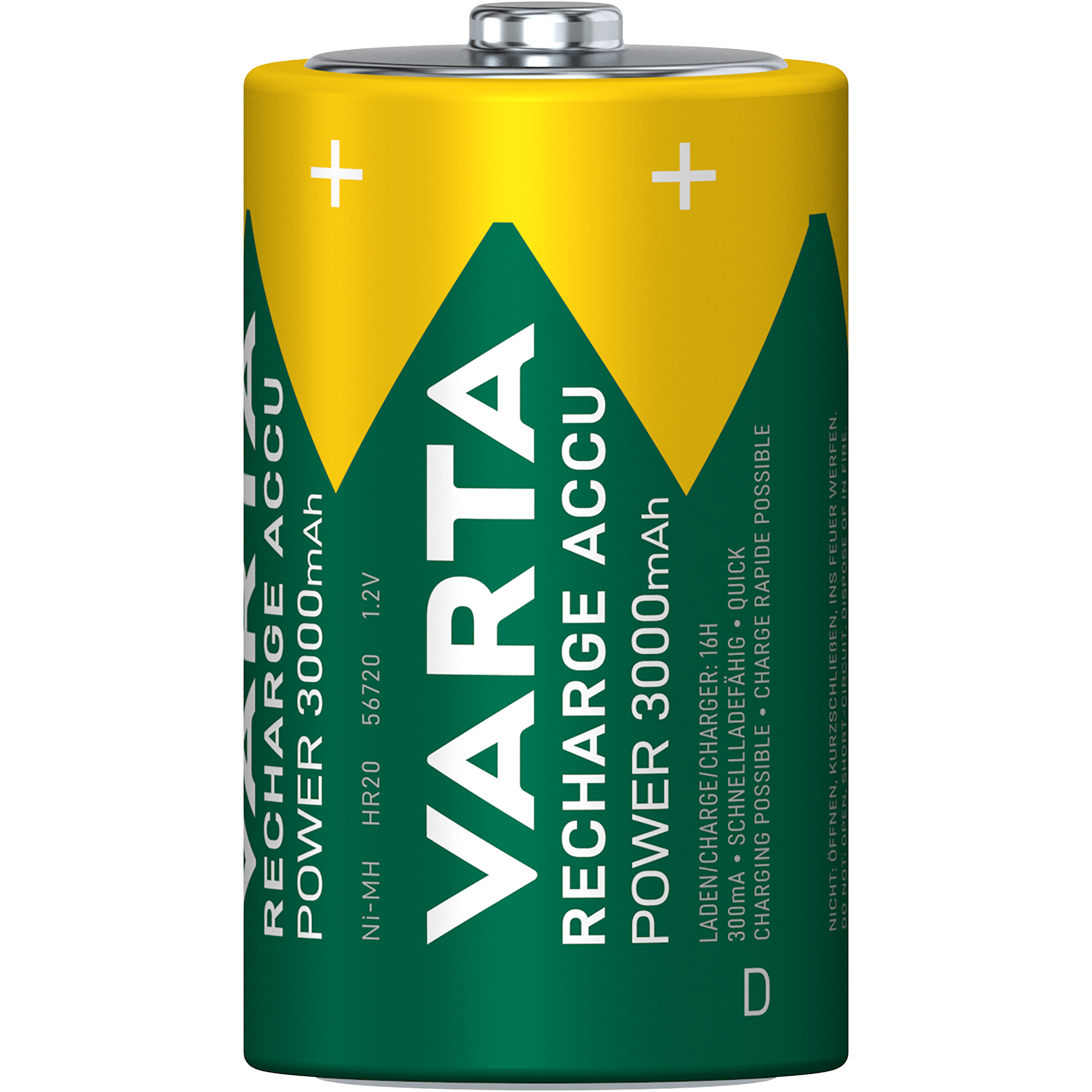 Аккумулятор VARTA Recharge Accu Power D 3000mAh 2шт/уп (56720101412)