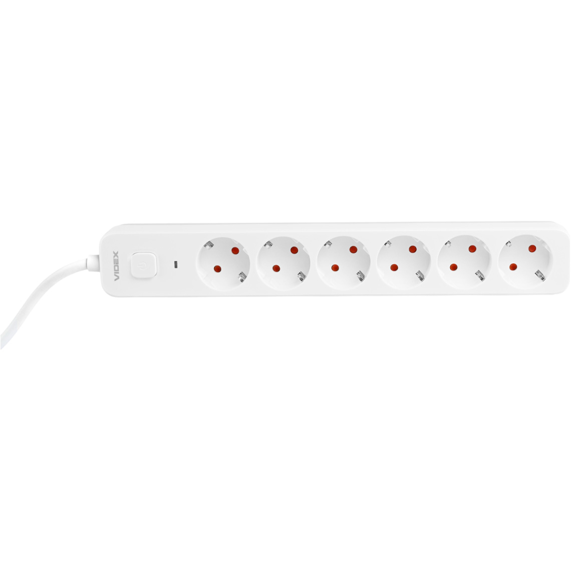 Сетевой фильтр VIDEX Oncord White, 6 розеток, 3м (VF-PD63G-W)