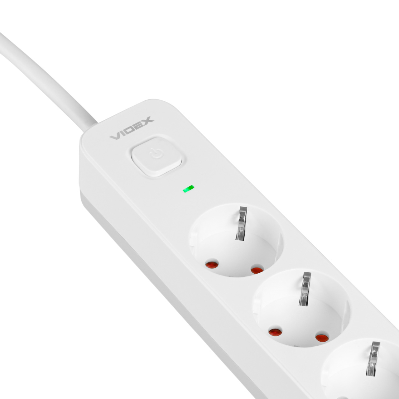 Сетевой фильтр VIDEX Oncord White, 6 розеток, 3м (VF-PD63G-W)