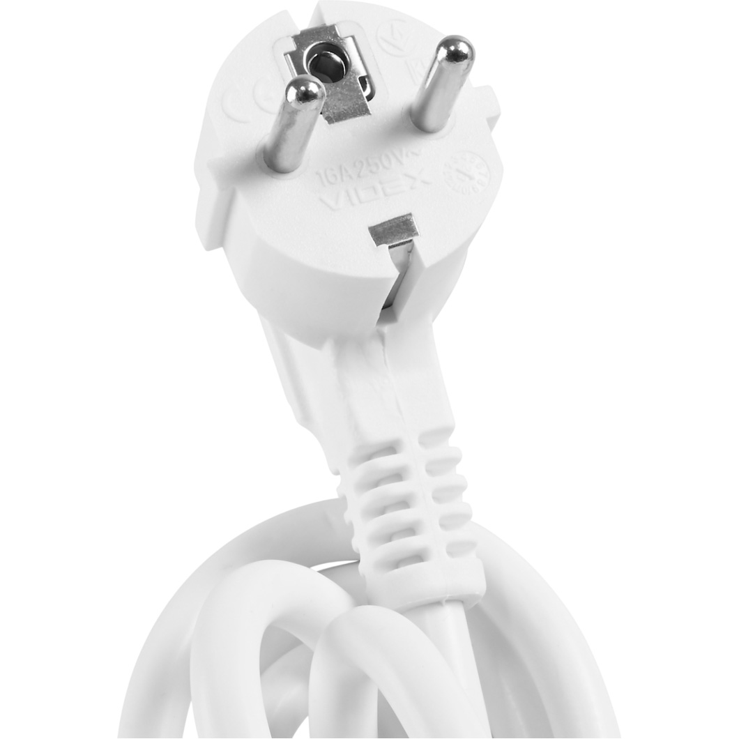 Сетевой фильтр VIDEX Oncord White, 6 розеток, 3м (VF-PD63G-W)