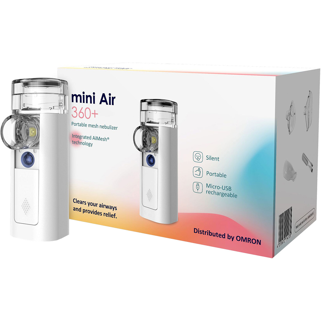 Портативный ингалятор с Mesh технологией OMRON Mini AIR 360+ (MINIAIR360P-E)