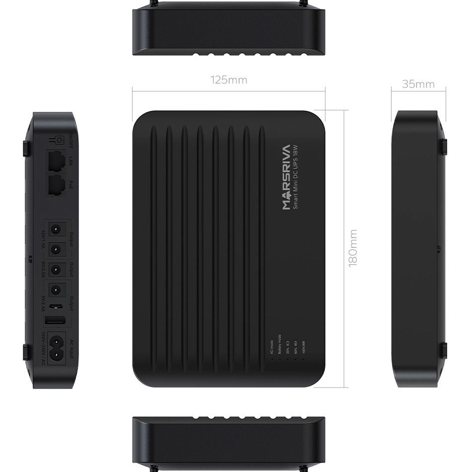 ДБЖ для роутера MARSRIVA KP5 Max 18W 20000mAh