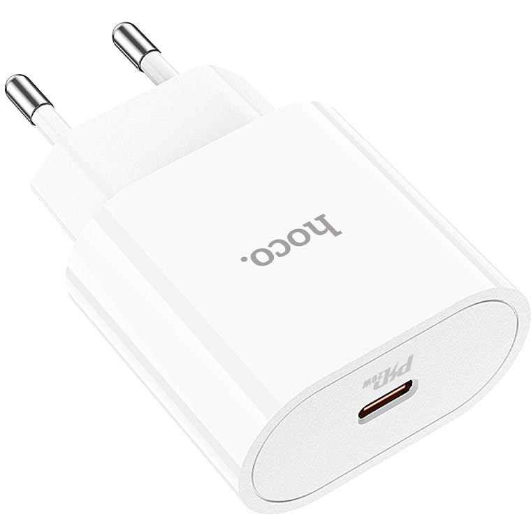 Зарядний пристрій HOCO C94A Metro 1xUSB-C, PD20W, QC3.0 White (6931474762177)