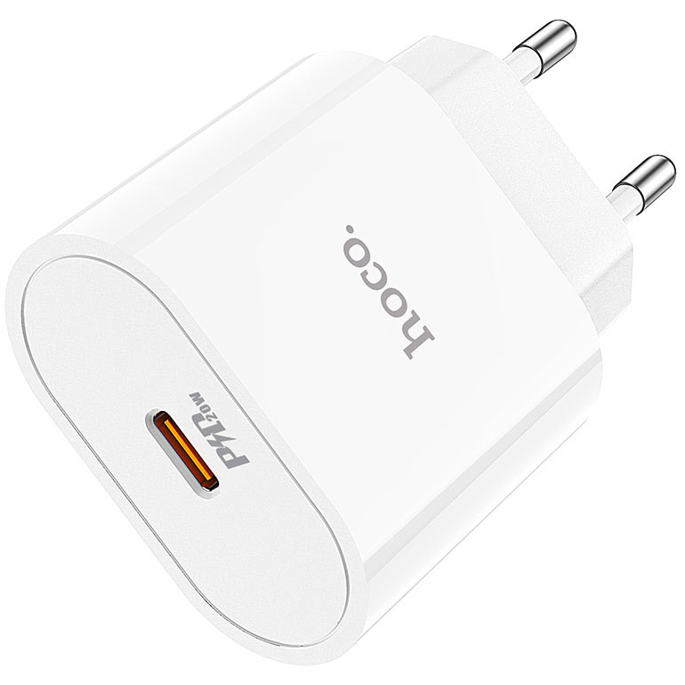 Зарядний пристрій HOCO C94A Metro 1xUSB-C, PD20W, QC3.0 White (6931474762177)