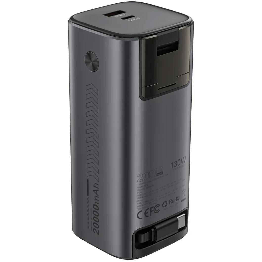 Повербанк CHOETECH B815C 1xUSB-C, 1xUSB-A, PD3.0, QC3.0 with built-in cable USB-C 130W 20000mAh