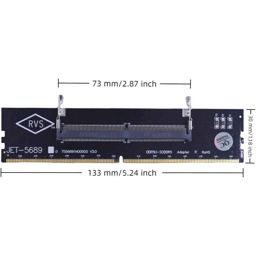 Адаптер DYNAMODE DDR5 SO-DIMM to DIMM