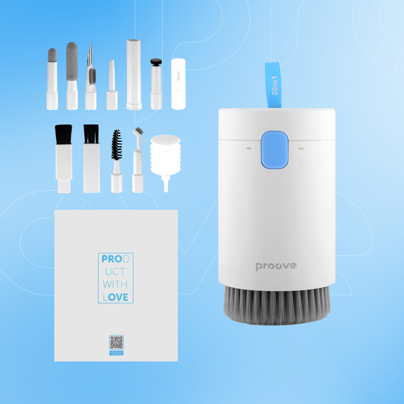 Набір для чищення гаджетів та електроніки PROOVE Mr. Cleaner 20-in-1