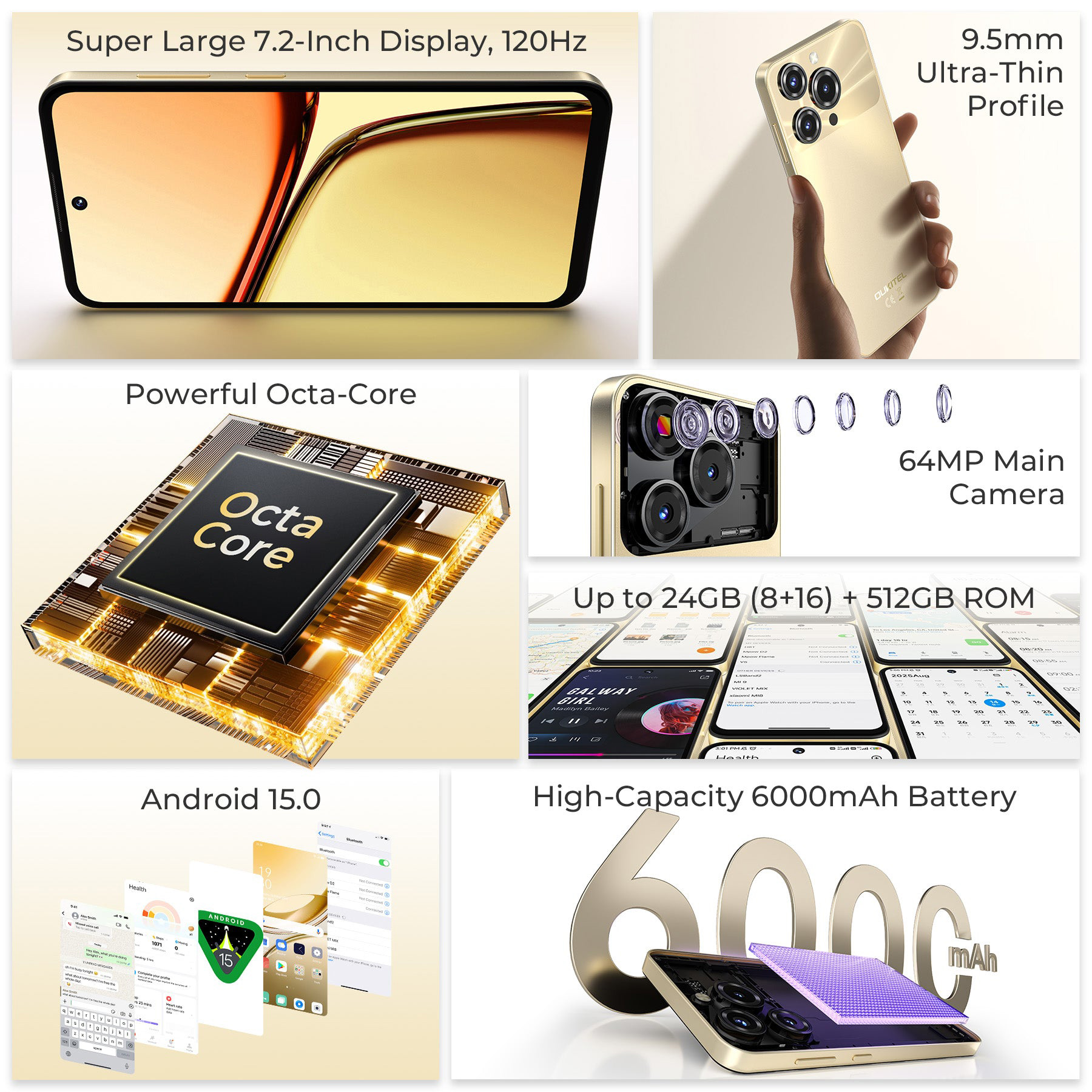 Смартфон OUKITEL C69 8/512GB Purple (6941749825353)