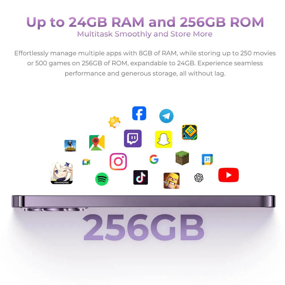 Смартфон OUKITEL P1 8/256GB Purple (6931940766067)