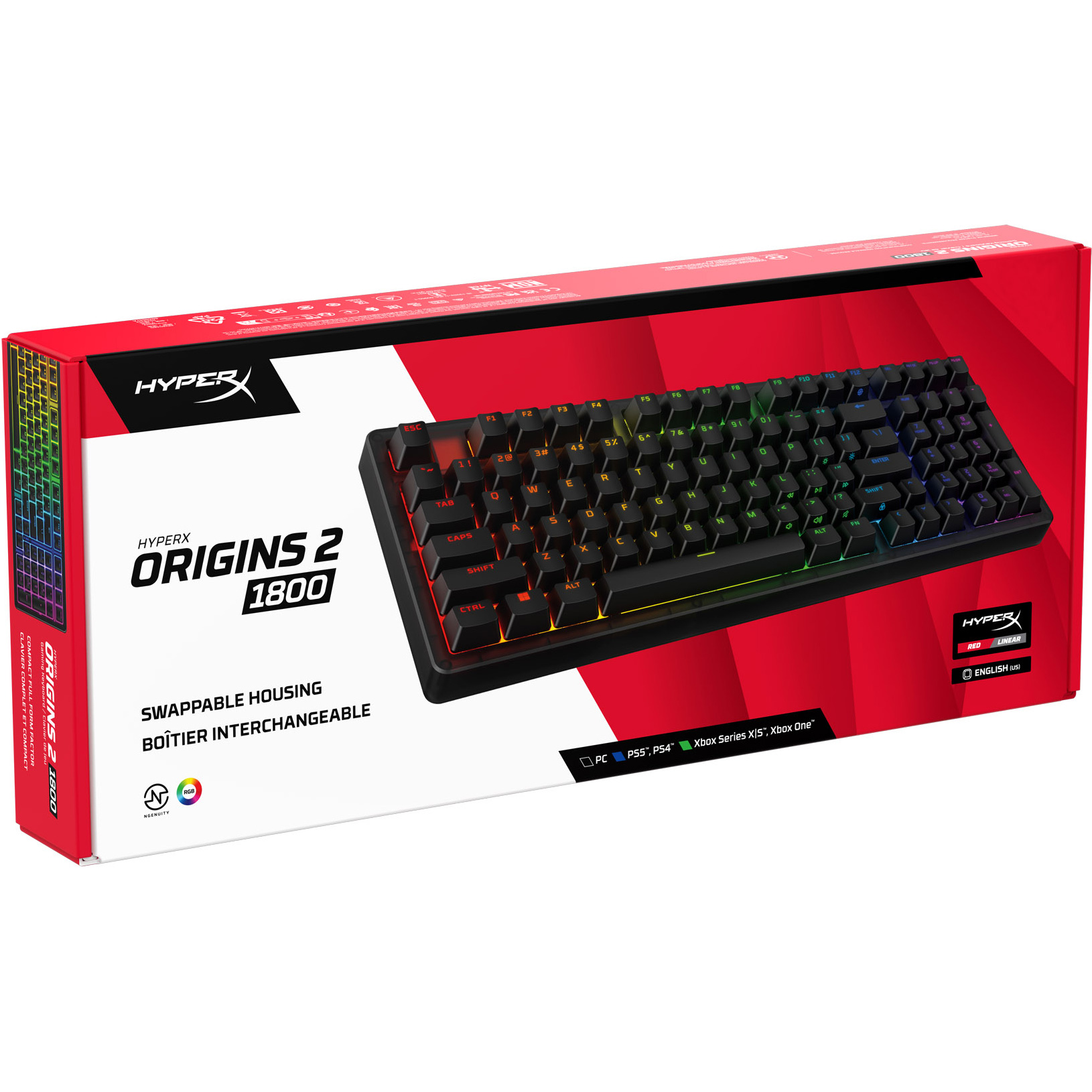 Клавіатура HYPERX Origins 2 1800 Red Switch (B4QS4AA)