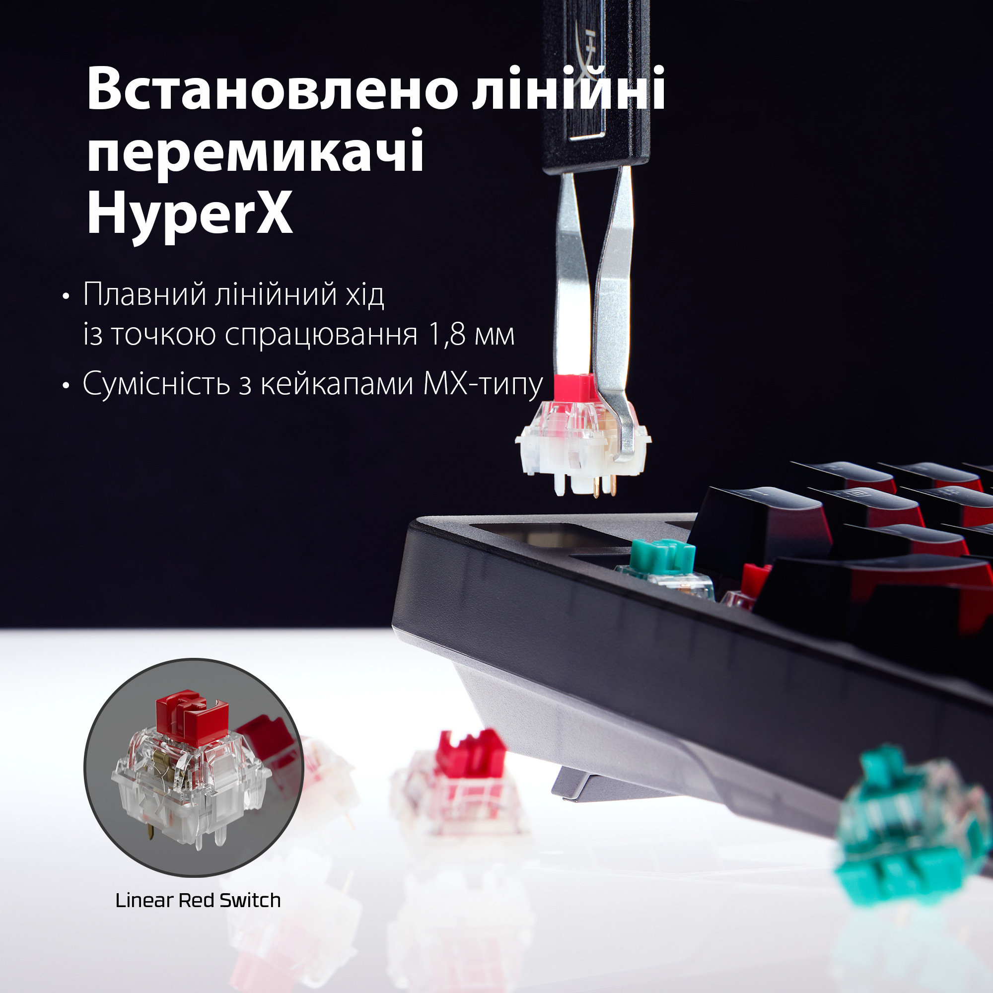 Клавіатура HYPERX Origins 2 1800 Red Switch (B4QS4AA)