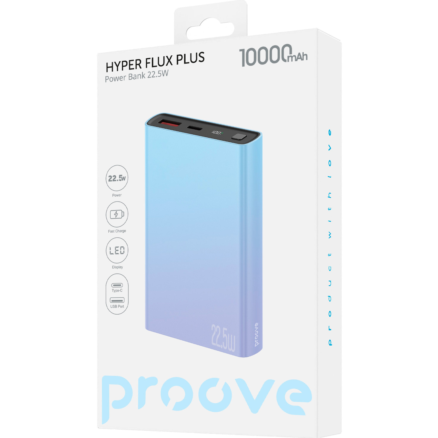 Повербанк PROOVE Hyper Flux Plus 22.5W 10000mAh Gradient