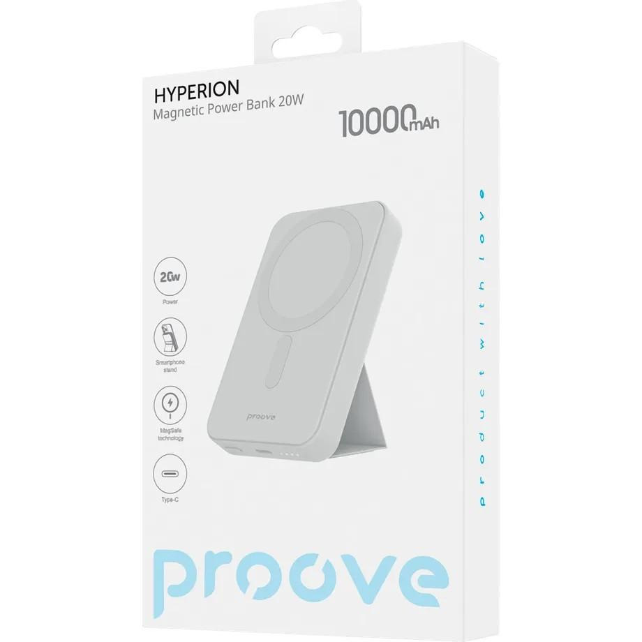 Повербанк с беспроводной зарядкой PROOVE Hyperion 20W 10000mAh White