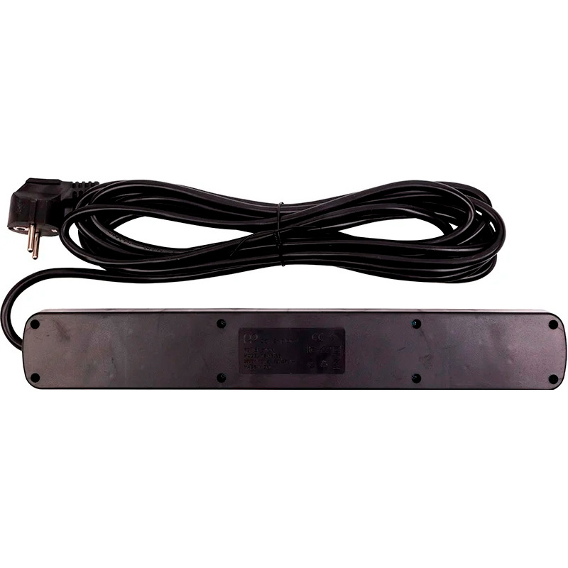 Мережевий фільтр POWERPLANT YS-N6086/7c Black, 6 розеток, 2xUSB-C, 1xUSB, 7м (EX610686)