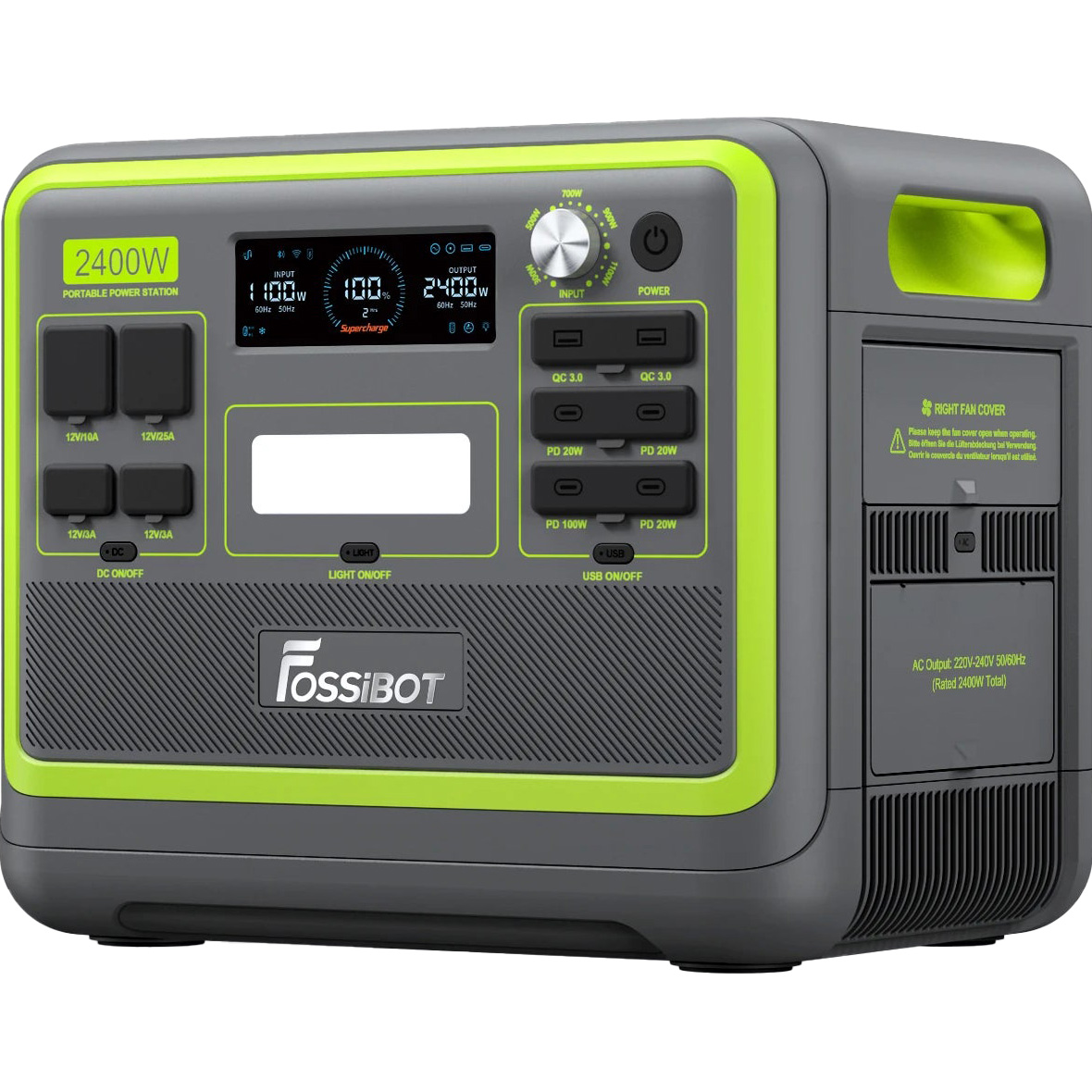 Зарядная станция FOSSIBOT F2400 Green
