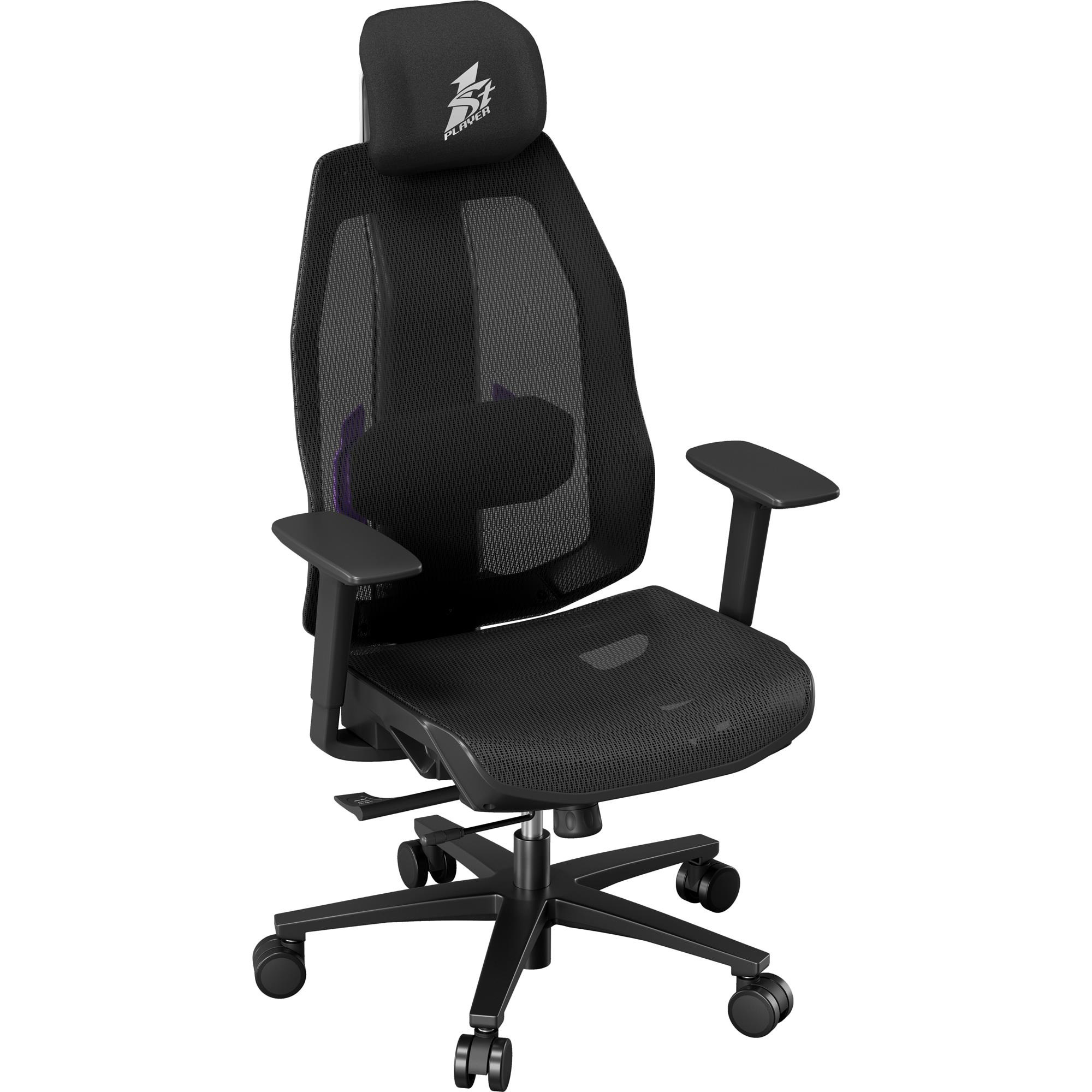 Кресло геймерское 1STPLAYER Ergo Aero Black/Purple
