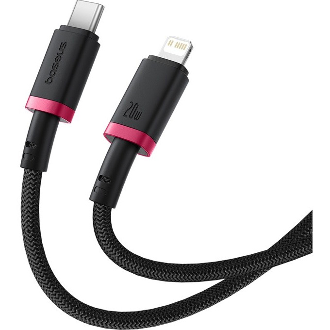 Кабель BASEUS Dura Series Fast Charging Cable Type-C to Lightning 20W 1м Black/Red (P10377800U01-01)