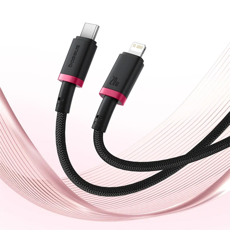 Кабель BASEUS Dura Series Fast Charging Cable Type-C to Lightning 20W 1м Black/Red (P10377800U01-01)