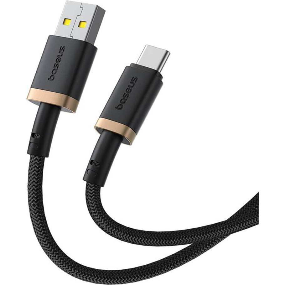 Кабель BASEUS Dura Series Fast Charging Cable USB-A to Type-C 60W 1м Black/Gold (P10377802U01-00)
