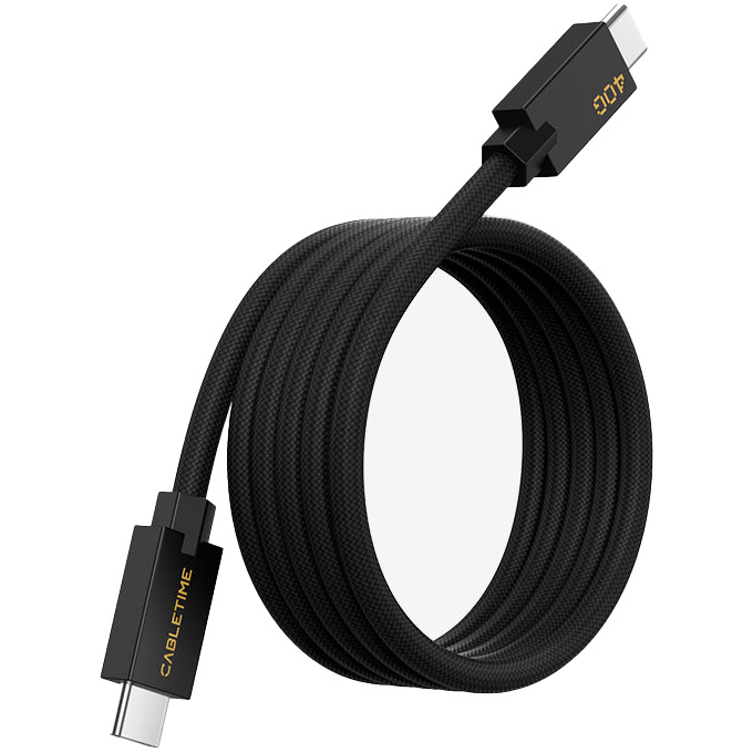 Кабель CABLETIME USB2.0 CM/CM 240W Magnetic Coil 1м Black (CU4BH)