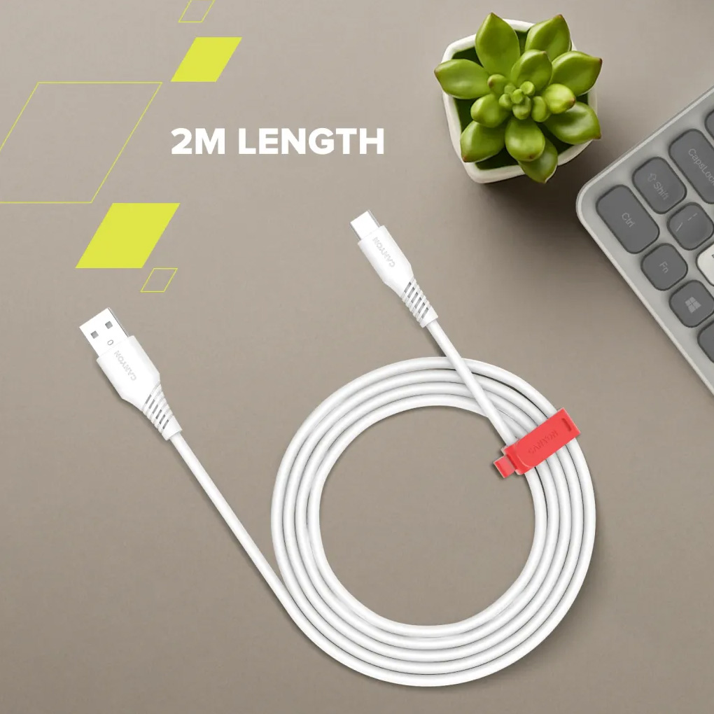 Кабель CANYON OnWire 18TP USB-A to USB-C 18W 2м White (CNS-AC18SC20W)