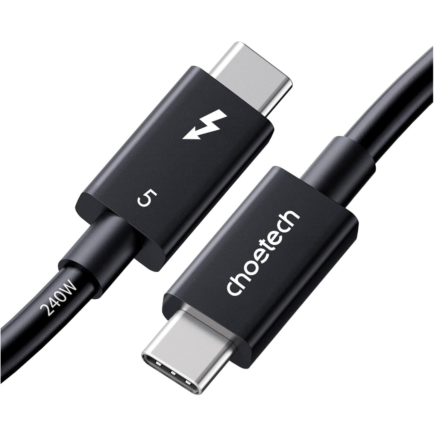 Кабель CHOETECH A3011 Thunderbolt5 (80Gbps) PD 240W, 8K@60Hz, 1м Black