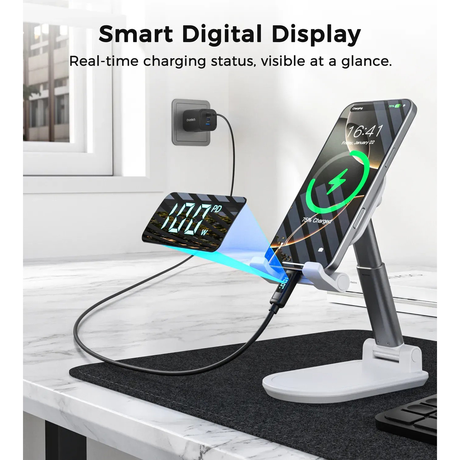 Кабель CHOETECH XCC-1064 USB-C to USB-C 100W 1.2м Black