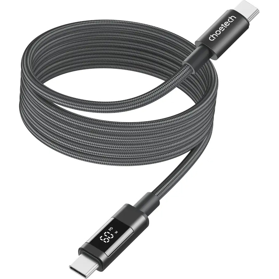 Кабель CHOETECH XCC-1067 Magnetic USB-C to USB-C PD60W 1.2м Gray (XCC-1067-GY)